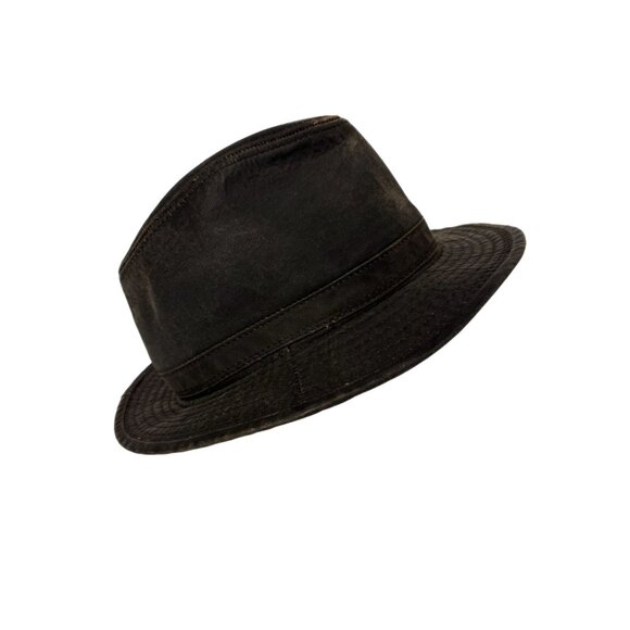 Stetson Mens Size XL Brown Leather Fedora Hat Vintage - Picture 3 of 11